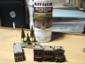 Outland buildings painted with textured paint