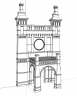 Berlin Friedrichstrasse Entrance - in Sketchup