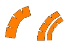 Curving cork roadbed