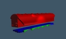 Colorized 5 bay covered hopper