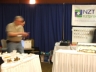 Vendor booths and products.