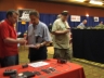 Vendor booths and products.